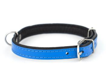 Vsepropejska Chloe kožený obojek pro psa | 29 - 48 cm Barva: Modrá, Obvod krku: 40 - 48 cm