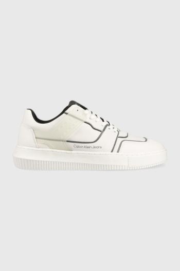 Sneakers boty Calvin Klein Jeans Chunky Cupsole Laceup Low bílá barva