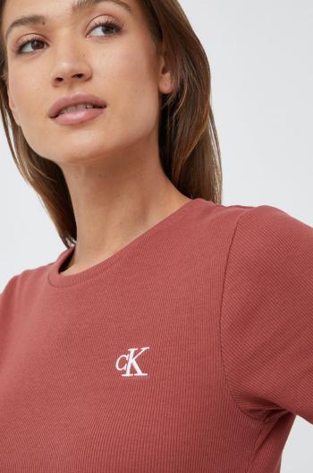 Tričko Calvin Klein Jeans červená barva