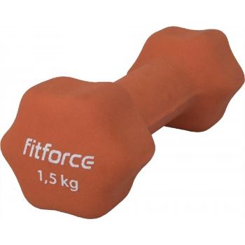 Fitforce JEDNORUČNÍ ČINKA 1.5KG Jednoruční činka, oranžová, velikost 1,5 KG