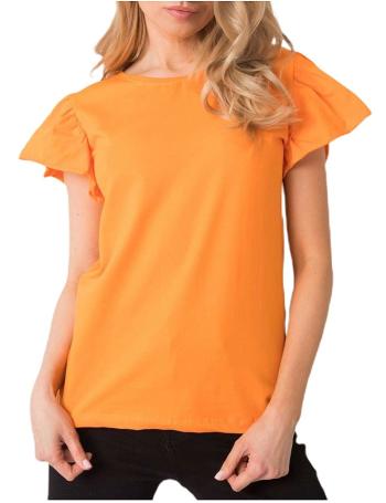 Oranžové dámské tričko s volánky vel. ONE SIZE