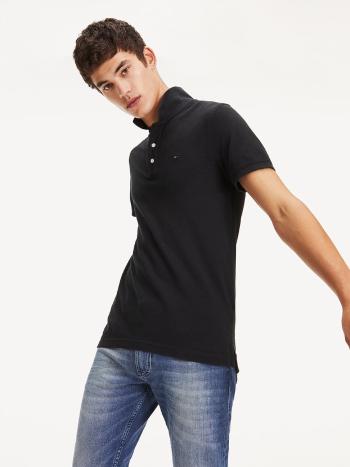 Tommy Jeans pánské černé polo tričko - M (078)