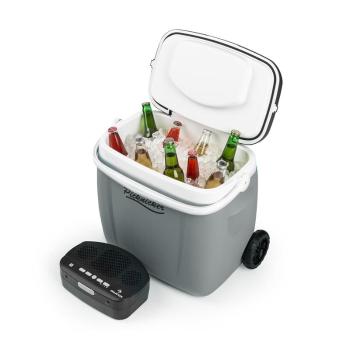 Auna Picknicker Trolley Music Cooler, chladicí box, kufříkový, 36 l, bt reproduktor, šedá barva