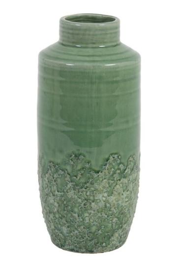 Zelená keramická váza Sierra seagreen - Ø13*29 cm 5961381