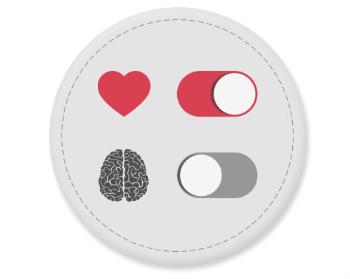 Placka magnet love ON brain OFF