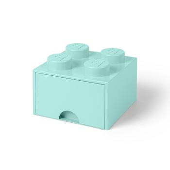 LEGO úložný box 4 s šuplíkem – aqua