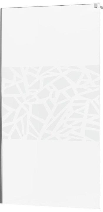MEXEN KIOTO walk-in 100x200 cm 8mm bílá vzor samostatné sklo 800-100-000-00-85