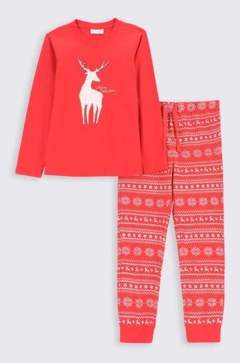Dětské bavlněné pyžamo Coccodrillo červená barva
