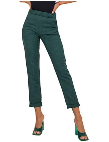 Tmavě zelené elegantní kalhoty vel. 38