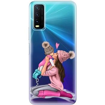 iSaprio Kissing Mom - Brunette and Girl pro Vivo Y20s (kmbrugirl-TPU3-vY20s)