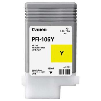 CANON PFI-106 Y - originální cartridge, žlutá, 130ml
