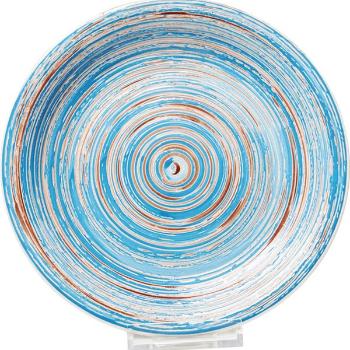 KARE DESIGN Talíř Swirl Blue Ø27cm