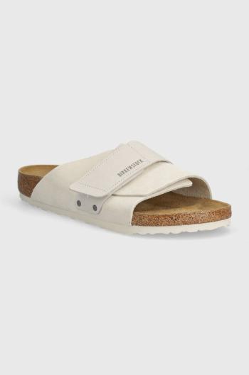 Semišové pantofle Birkenstock Kyoto pánské, bílá barva, 1024535