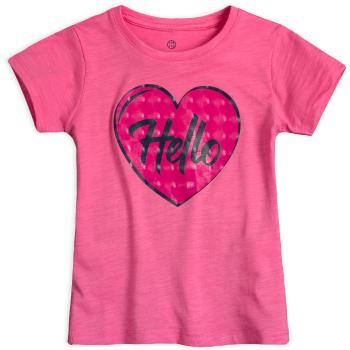 Dívčí tričko z BIO bavlny LEMON BERET HELLO růžové Velikost: 128-134