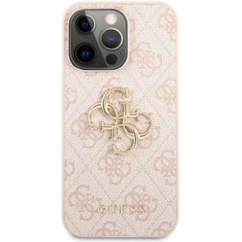 Guess PU 4G Metal Logo Zadní Kryt pro Apple iPhone 13 Pro Pink (8596311161391)