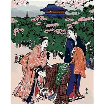 Zuty - Malování podle čísel - JAPONSKO A ROZKVETLÉ SAKURY, 80x100 cm, vypnuté plátno na rám (HRAmmb09263nad)