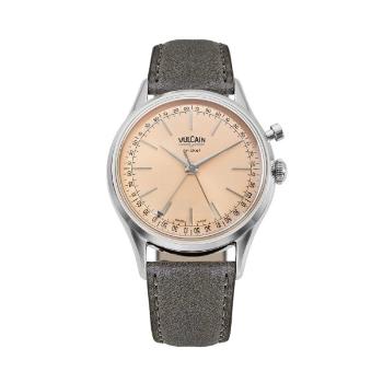 Vulcain Cricket President 36 mm - Pale Salmon - Grey