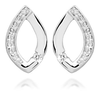 Art Diamond Luxusní stříbrné náušnice se třpytivými diamanty DAGUP2736