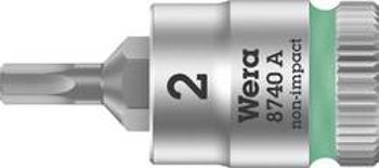 Nástrčný klíč Wera 8740 A, 2 mm, inbus, 1/4" (6,3 mm), chrom-vanadová ocel 05003330001