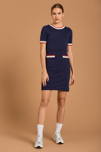 ŠATY GANT D1. STRIPE DETAIL SS JERSEY DRESS modrá XL