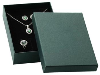 Šperky4U Zelená dárková krabička na soupravu šperků - KR0455