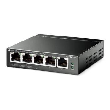 TP-LINK TL-SG105PE 5-Port Gigabit Easy Smart Switch with 4-Port PoE+ 65W PoE budget Desktop Steel Case, TL-SG105PE