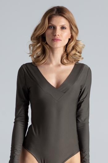 ZELENÉ BODY S VÝSTŘIHEM M651 OLIVE Velikost: XL