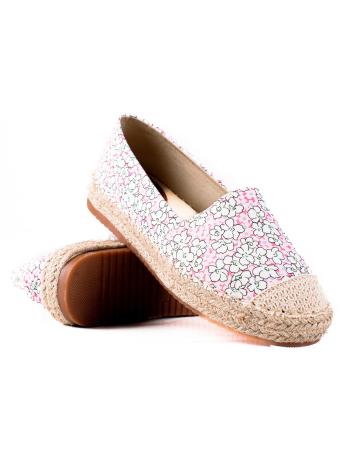 RŮŽOVÉ KVĚTOVANÉ ESPADRILKY OM54142-4P Velikost: 39