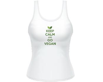 Dámské tílko Tank Top Keep calm and Go Vegan