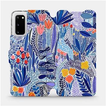 Flip pouzdro na mobil Samsung Galaxy S20 - MP03P Modrá květena (5903516764150)