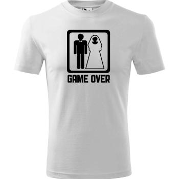 Tričko Game over (Velikost: 4XL, Typ: pro muže, Barva trička: Bílá)