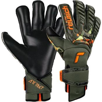 Reusch ATTRAKT DUO EVOLUTION ADAPTIVEFLEX Fotbalové brankářské rukavice, tmavě zelená, velikost