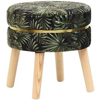 Kulatá stolička vícebarevná textil, 340282 (340282)