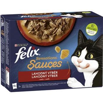 Felix Sensations Sauces hovězí, jehněčí, krůta, kachna v lahodné omáčce 12 x 85 g (7613039777008)