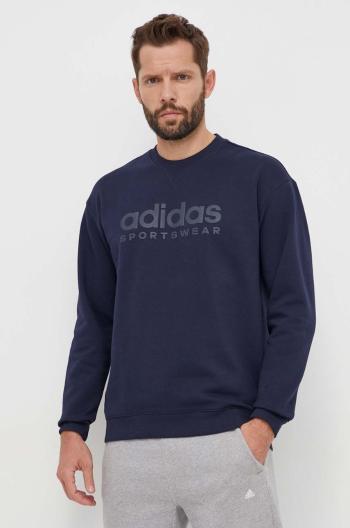 Mikina adidas pánská, tmavomodrá barva, s potiskem, IW1191