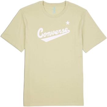 Converse CENTER FRONT LOGO TEE Pánské triko, světle zelená, velikost M
