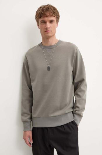 Bavlněná mikina A.P.C. Sweat Duck pánská, šedá barva, hladká, COGAW-M27771 KHAKI