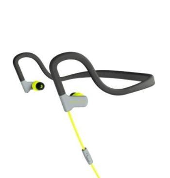 ENERGY Earphones Sport 2 Yellow, sportovní sluchátka s mikrofonem, 3,5mm jack, 93dB ± 3dB