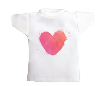 Tričko na láhev watercolor heart
