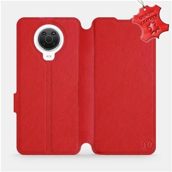Mobiwear kožené flip pouzdro pro Nokia G20 - Červené (5903516834297)