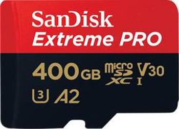 Paměťová karta microSDXC, 400 GB, SanDisk Extreme Pro®, Class 10, UHS-I, UHS-Class 3, v30 Video Speed Class, výkonnostní standard A2