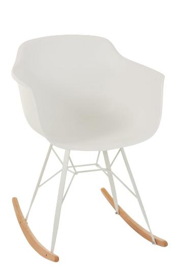 Bílá plastová houpací židle Swing - 69*56*79 cm 1593