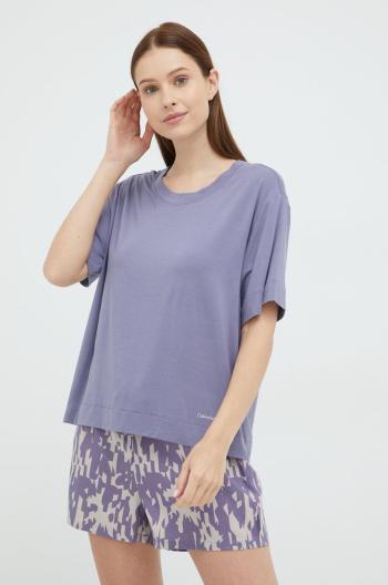 Pyžamové tričko Calvin Klein Underwear fialová barva