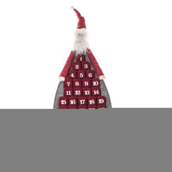 Závěsný adventní kalendář Santa, 110 cm