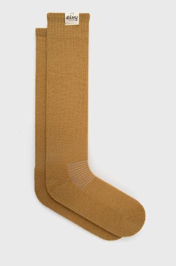 Ponožky ze směsi vlny Eivy žlutá barva