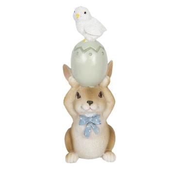 Velikonoční dekorace králíka s vajíčkem - 8*6*17 cm 6PR3316