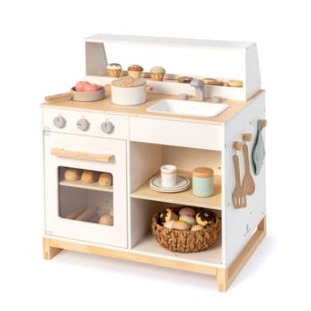 MUSTERKIND ® Play kitchen & shop Prunus, bílá/přírodní