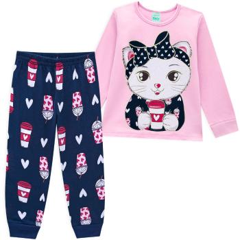 Dívčí pyžamo KYLY KOČIČKA růžové Velikost: 128