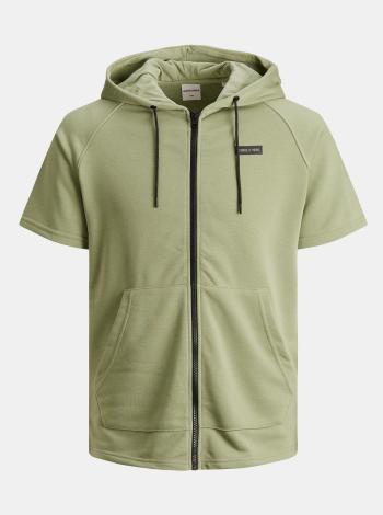 Khaki mikina s potiskem na zádech Jack & Jones Charming