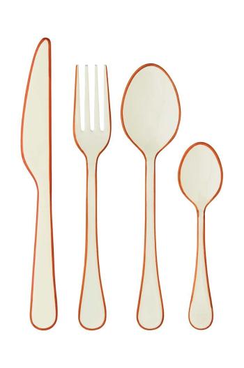 Sada příborů Madam Stoltz Enamel Cutlery 4-pack